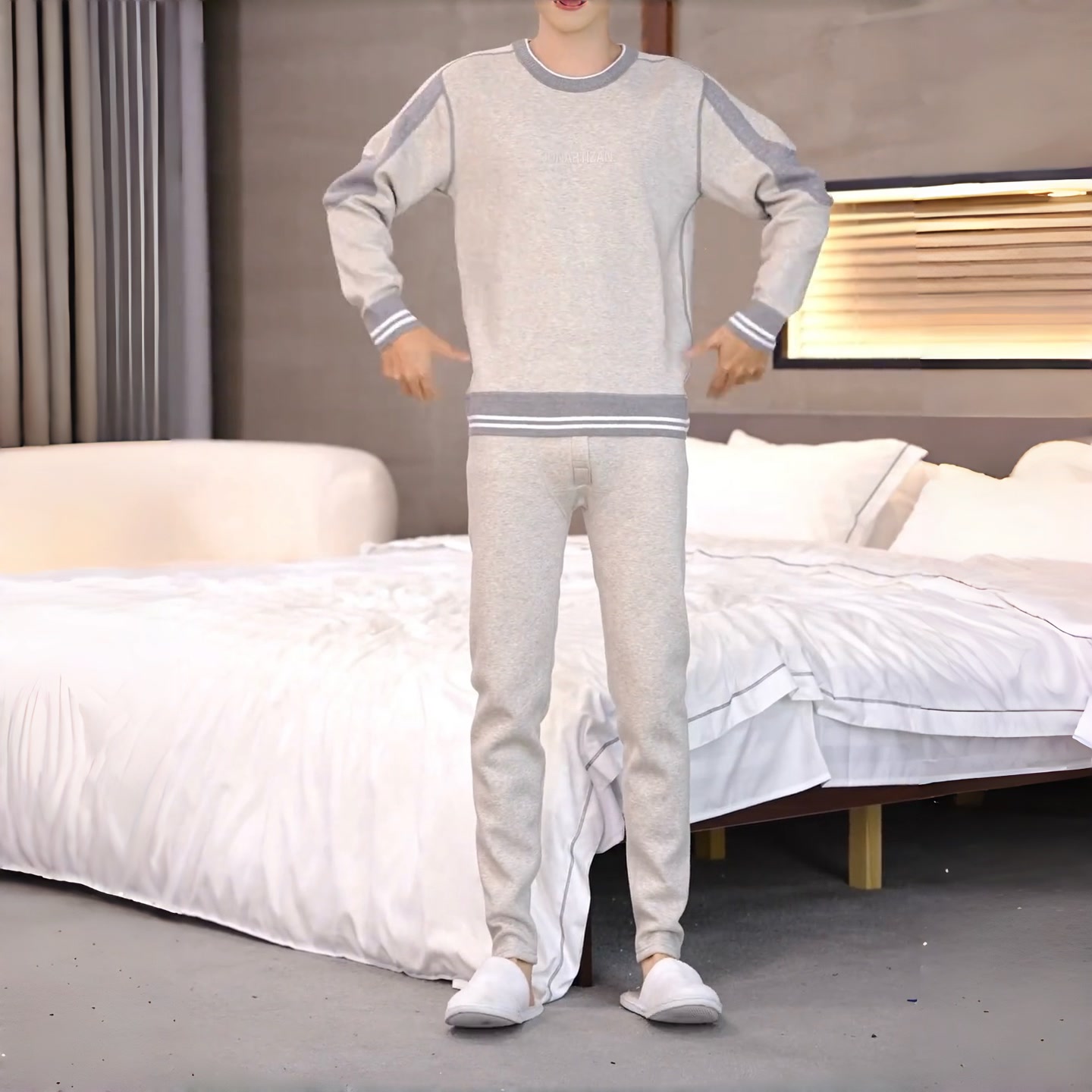 加绒加厚保暖套装男大童冬季秋衣秋裤套装加绒初高中生内衣打底衫