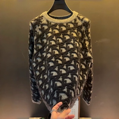 【品质男装】秋冬欧洲站重磅潮奢高档毛衣男士休闲百搭针织上衣服