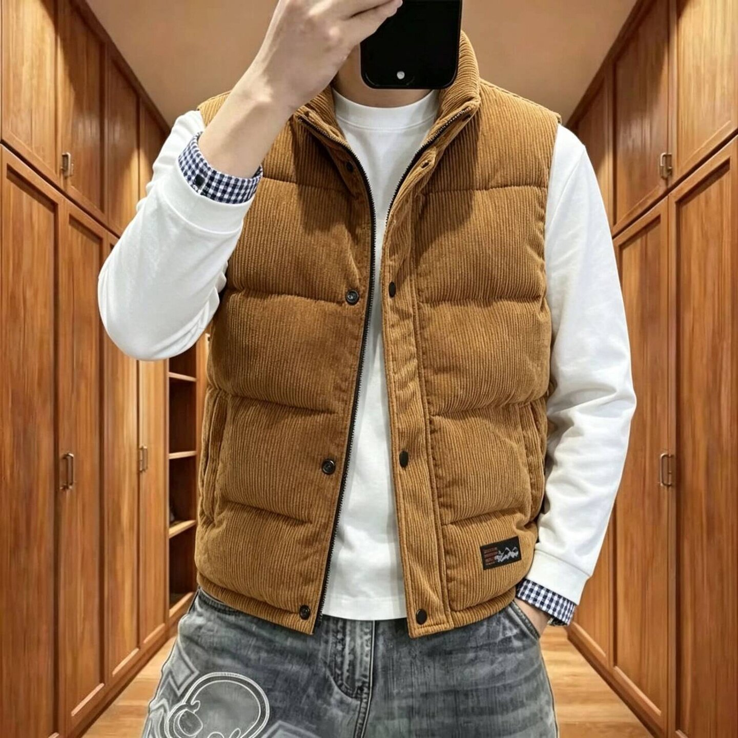 高档秋冬季男士立领加棉加厚马甲外套休闲百搭潮流马甲坎肩MJ838