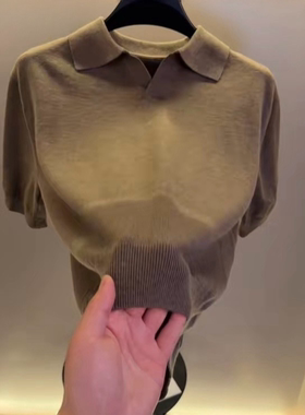 高档翻领针织短袖T恤POLO衫男士夏季时尚简约半袖体恤男装LO603