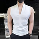 V领坎肩背心男款 型男风运动健身男士 爆款 无袖 2025新款 夏季 短袖 t恤