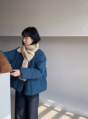 冬日温暖壁炉 暖fufu90白鸭羽绒服女韩系显白圆领加厚冬1010