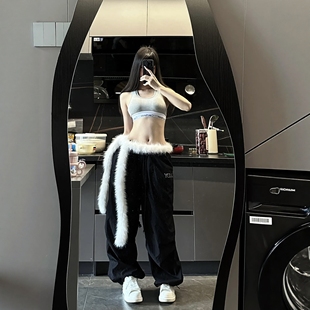 毛毛个性腰带长条毛茸茸美丽腰链屁帘爵士舞蹈搭配野性造型装饰