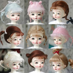 BJD假发4分6分8分ob11娃娃仿滩羊毛假发