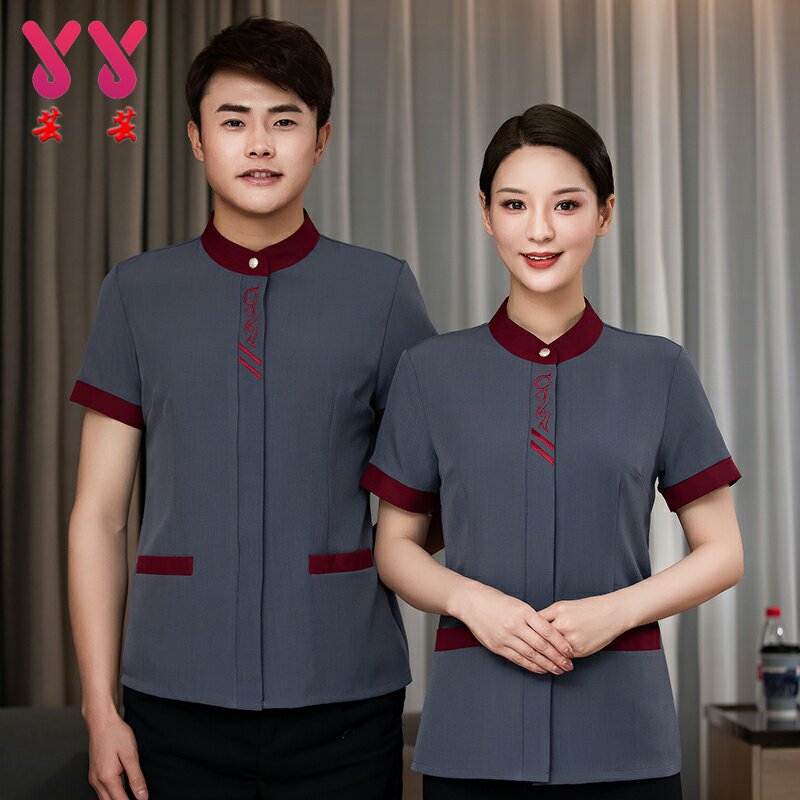 保洁服夏季酒店客房服务员服装物业清洁制服保洁工作服短袖透气女