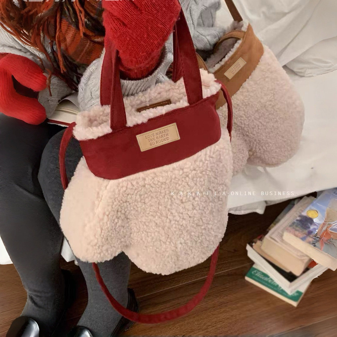 圣诞手套包~复古毛绒拼接手机包斜挎包女秋冬文艺斜挎包时尚小包,箱包皮具/热销女包/男包,托特包,淘宝优惠券,粉丝福利购,淘宝优惠卷