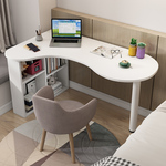 家用转角桌简约台式电脑桌写字台书桌书柜组合桌小户型现代飘窗桌