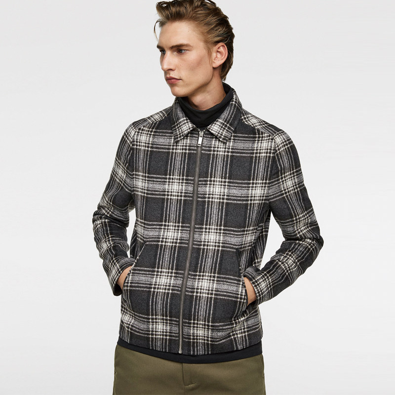 复古格纹夹克男4432/314双面羊绒翻领手工毛呢短外套潮za4432314在类目 男装, 夹克中 - 来自Buy2taobao.com提供专业的淘宝代购服务