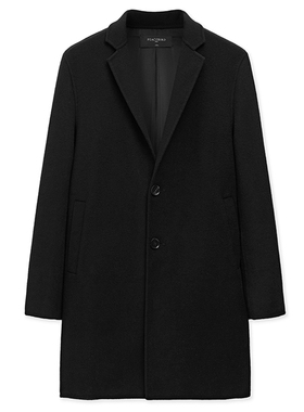 男士羊毛大衣中长款单排扣双面呢子秋冬外套西装领时尚休闲洋气潮