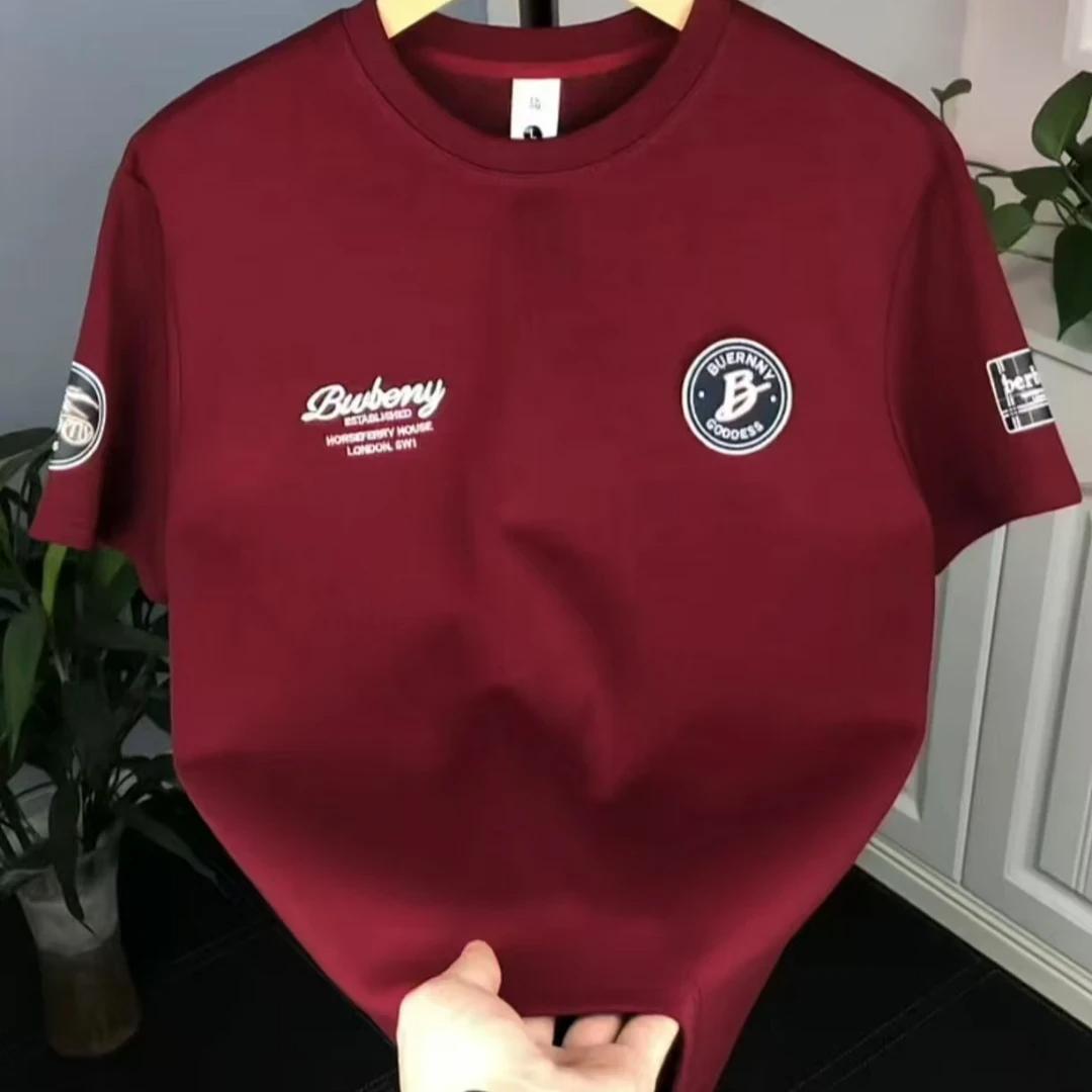 2025男士新款轻奢痞帅气质潮流百搭T恤时尚印花帅气高级感短袖