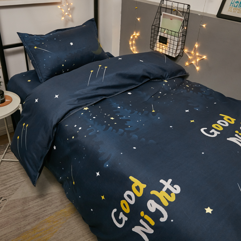 网红宿舍床上4三件套被套床单大z学生寝室简约风单人男生款3四件