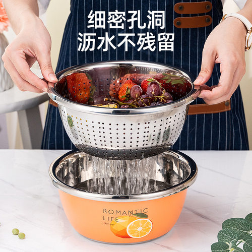 保蒂克不锈钢加厚洗菜洗米漏盆