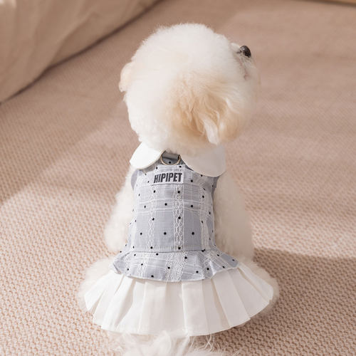 小狗狗公主裙子春装小型幼犬比熊泰迪约克夏猫咪宠物衣服夏季薄款