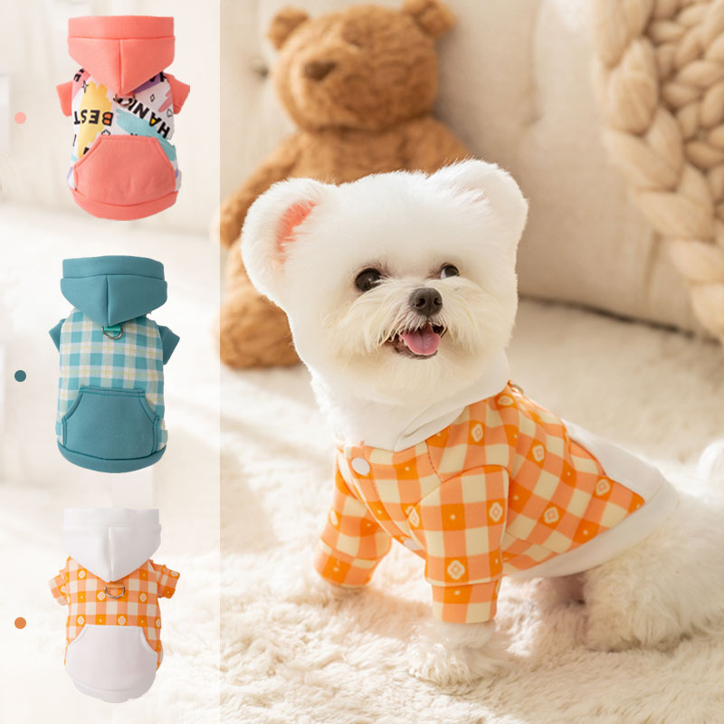 带牵引环连帽卫衣#狗狗衣服秋冬