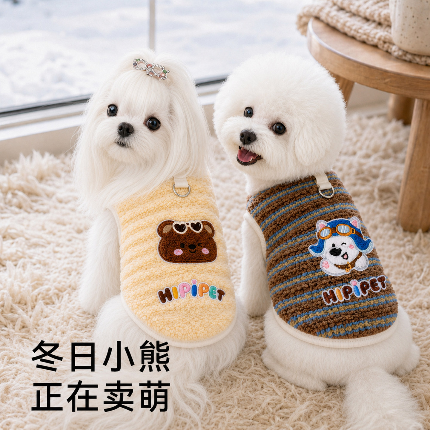 小狗狗衣服泰迪比熊雪纳瑞约克夏小型幼犬秋冬季加厚保暖宠物绒衣