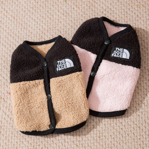 狗狗衣服时尚撞色泡泡绒衣