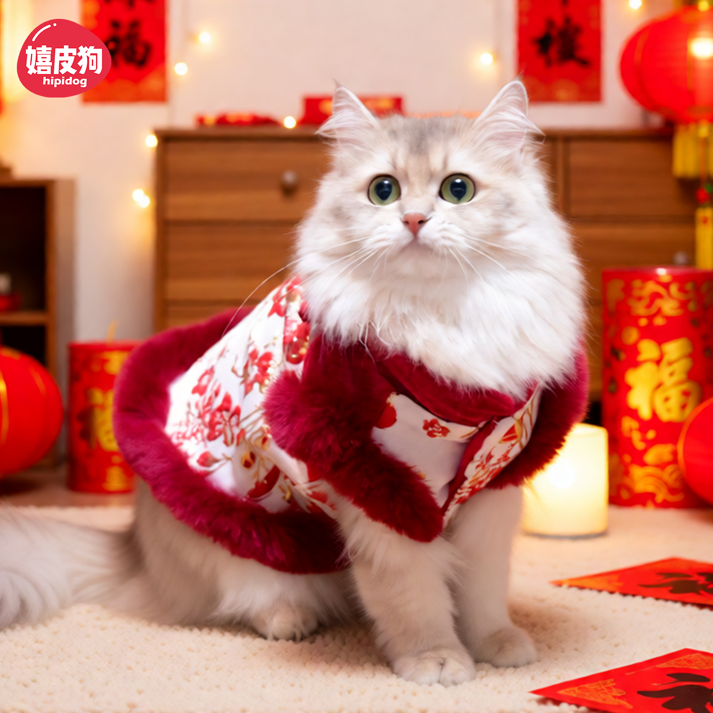 小猫咪新年衣服冬装宠物布偶缅因德文无毛猫过年喜庆唐装秋冬季,宠物/宠物食品及用品,猫宠物服装/雨衣（新）,淘宝优惠券,粉丝福利购,淘宝优惠卷