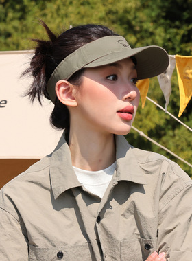 [THE HOBOO]春游空顶帽女防晒遮阳网球帽子无顶夏跑步透气运动户