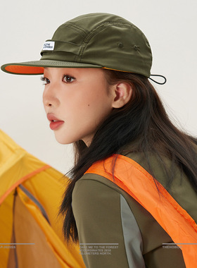 [THE HOBOO]户外军绿机能五片帽男女夏季速干鸭舌帽防晒遮阳平沿