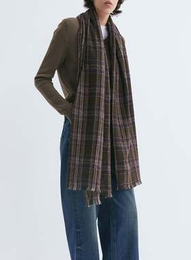alright售完不补款复古格纹披肩围巾女冬季搭配款氛围感保暖围脖