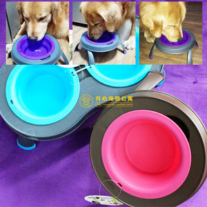 包邮 美国DEXAS折叠碗饮水器 双食狗碗狗盆水盆水碗 金毛贵宾萨摩