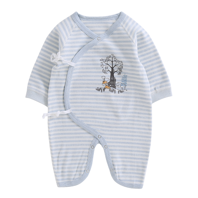 童泰新款新生儿衣服婴儿内衣0-3个月男女宝宝纯棉蝴蝶哈衣连体衣