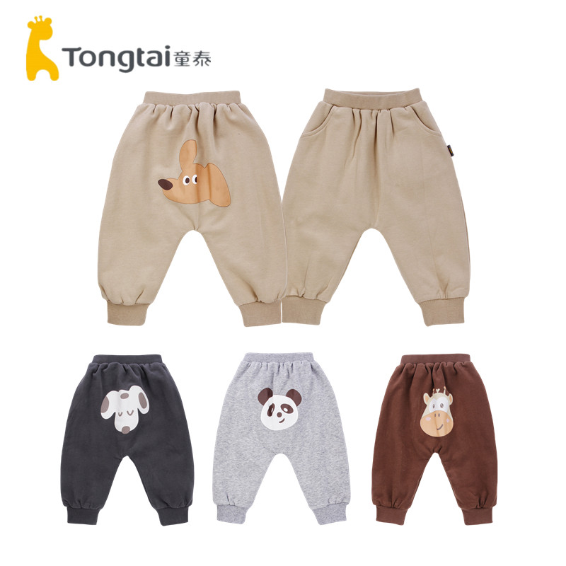 童泰秋冬1-3岁婴幼儿男女宝宝大PP裤休闲外出加厚双层运动裤子