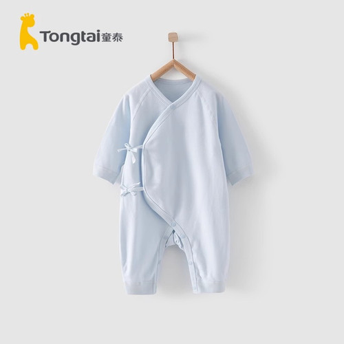 童泰纯棉无骨偏开哈衣连体