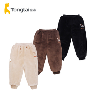 子 5岁男女宝宝260克加厚保暖外出运动长裤 童泰秋冬婴儿夹棉棉裤