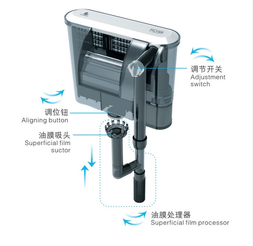 包邮金利佳静音瀑布挂壁式过滤器