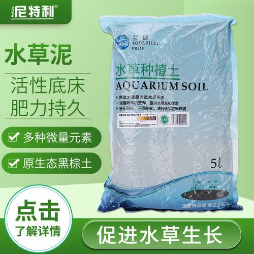 兰保水草水晶虾泥鱼缸造景ada