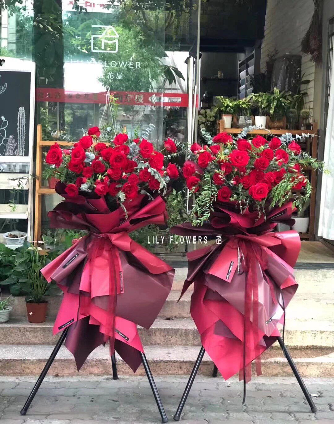 花佳缘鲜花速递开业花篮长治本地花店