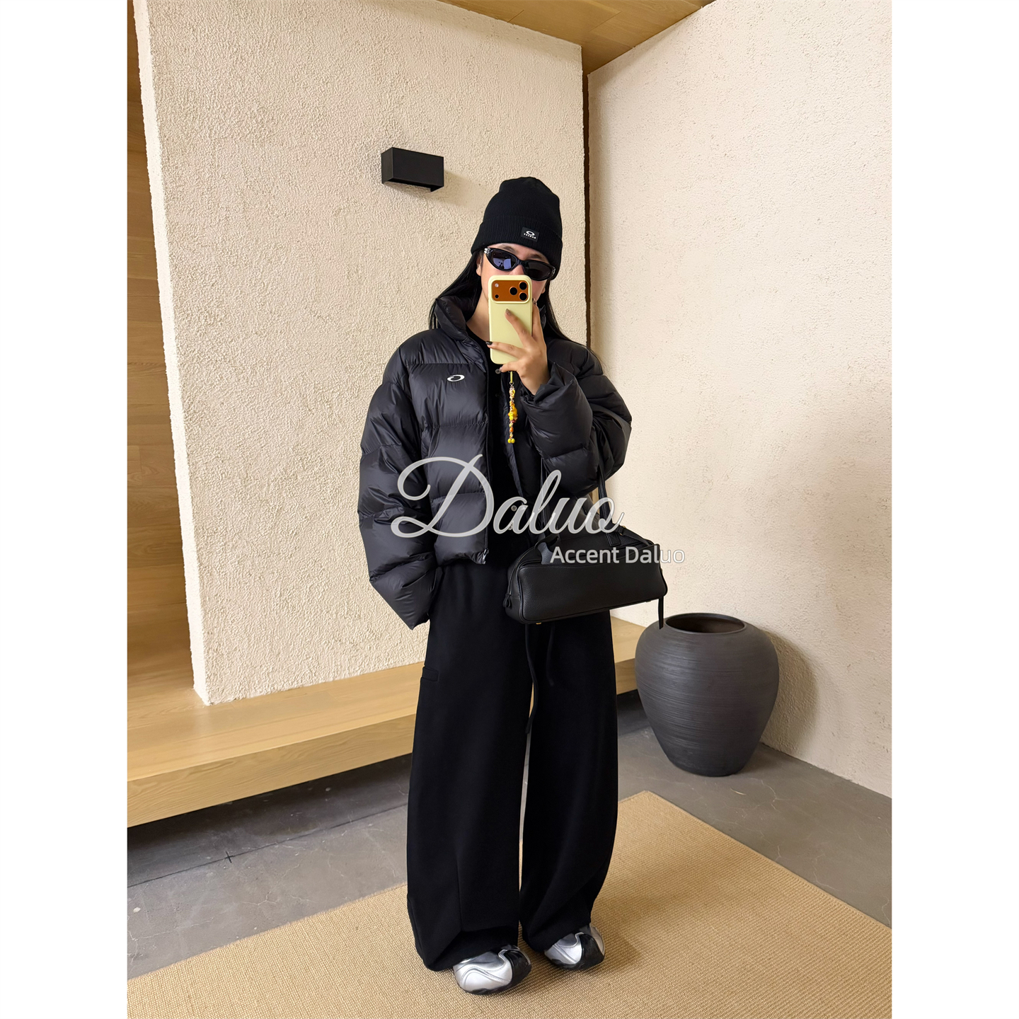 大罗Daluo 真材实料 帅气无性别结构廓形面包羽绒服保暖夹克外套