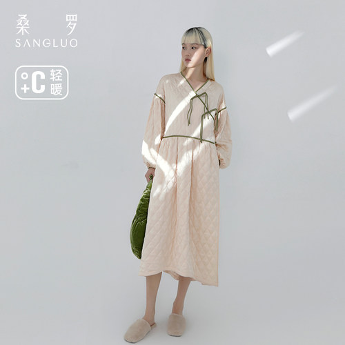 新中式』100%桑蚕丝盘扣睡裙