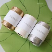 饰编绳线 么么鱼手工跨境1mm金银丝包芯线macrame钩包绳diy圣诞装