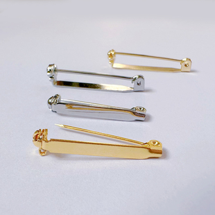 无孔和风款 安全别针保色胸针微钩配件手工diy饰品配件铜安全别针