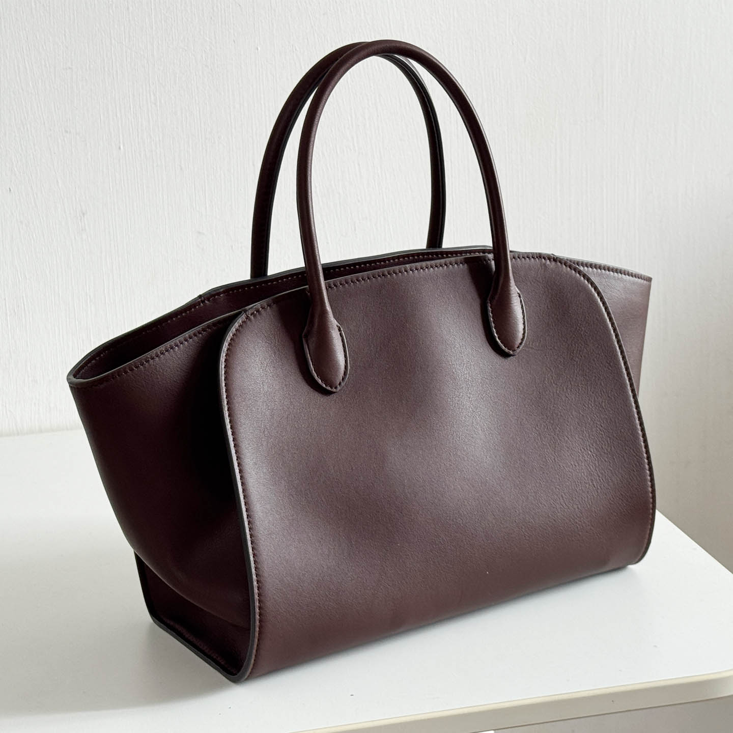 头层牛皮托特包植鞣马鞍皮手提包