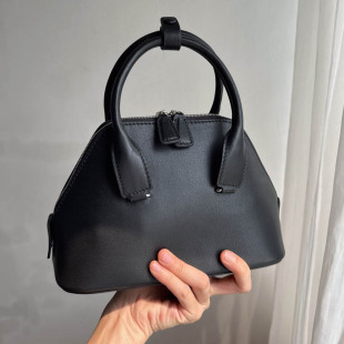高品质里外全真皮女包~迷你小众手提贝壳包头层牛皮包单肩斜挎包