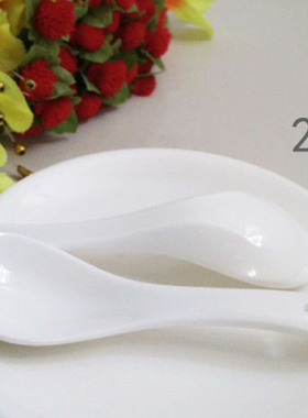 陶瓷  单只勺子 汤勺 调羹家用