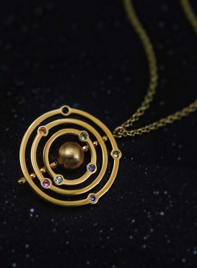 宇宙美学＜幸运星＞项链中古vintage吊坠长款星星幸运星项链