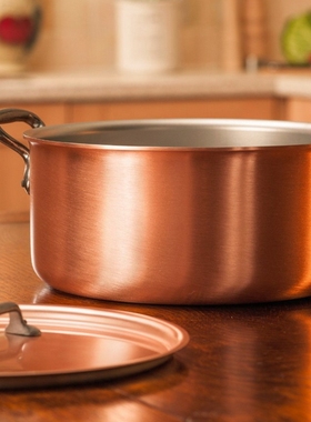 一等品现货 比利时产 FALK CULINAIR 特厚紫铜锅 双耳煲汤锅炖锅