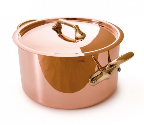 Mauviel法国产加厚双耳铜汤锅