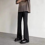 西裤男垂坠感高级感冰丝裤男直筒休闲长裤夏季修身弯刀裤XK335P40，男装西裤，星座1013-2