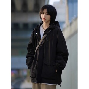 工装外套女设计感大口袋防风防水户外冲锋衣登山露营夹克JK58P68