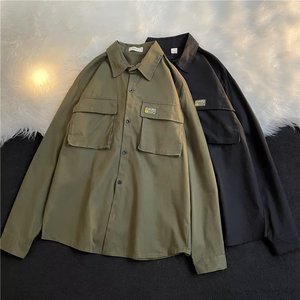 春季长袖个性衬衫青少年休闲韩版修身男士长袖衬衣 C28P35图片