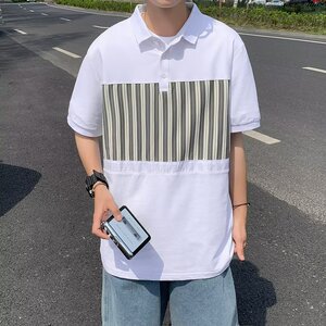 短袖男文艺青春流行潮流宽松型气质慵懒潮夏季POLO衫原宿 T396P35图片