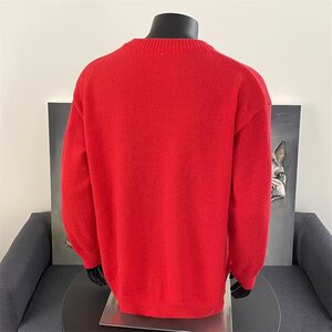圣诞新年带围巾可爱猫咪毛衣套头女秋冬外穿宽松慵懒风M6532P55图片