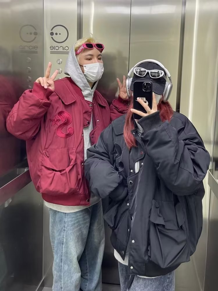 冬季青少年港风男士棉衣外套宽松休闲个性飞行服棉服潮MY892,男装棉衣,星座1013-2