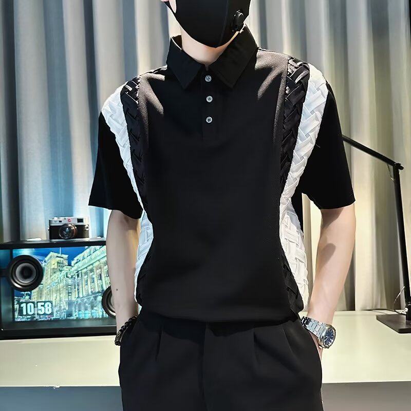 POLO衫青春流行原宿潮流夏季标准短袖男时尚潮简约新款T341P33，男装Polo衫，星座1013-2