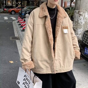 冬季青少年港风男士棉衣外套宽松休闲灯芯绒加绒棉服 M862图片